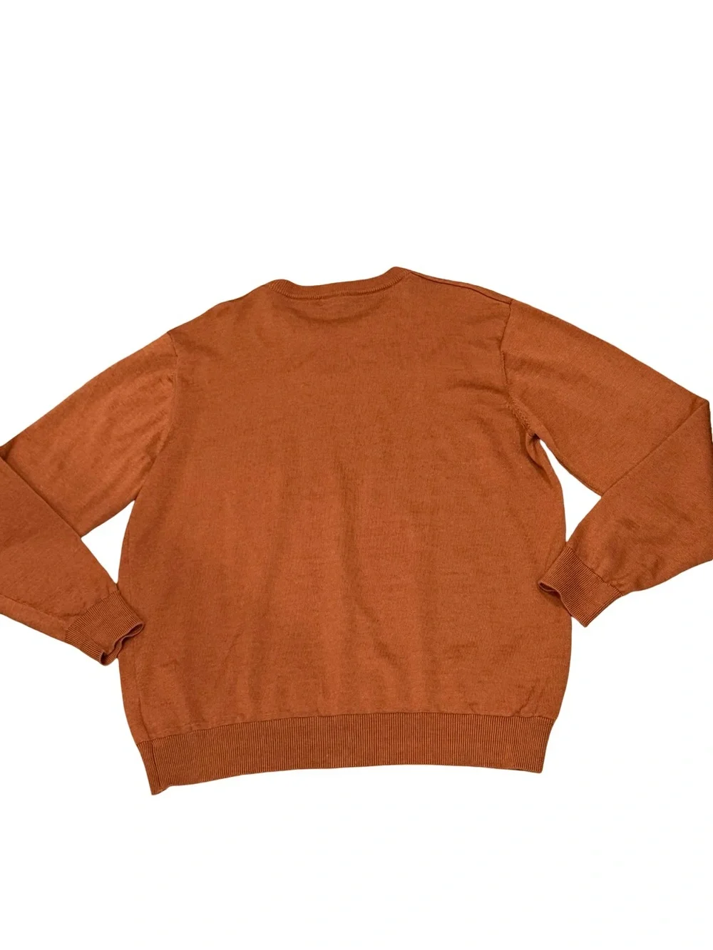 🌟 Merino Collection Australian Merino Wool Rust Orange Crewneck Sweater Size XL